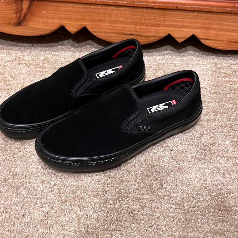 Black vans Pop Cushion slip-ons US-9